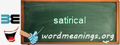 WordMeaning blackboard for satirical
